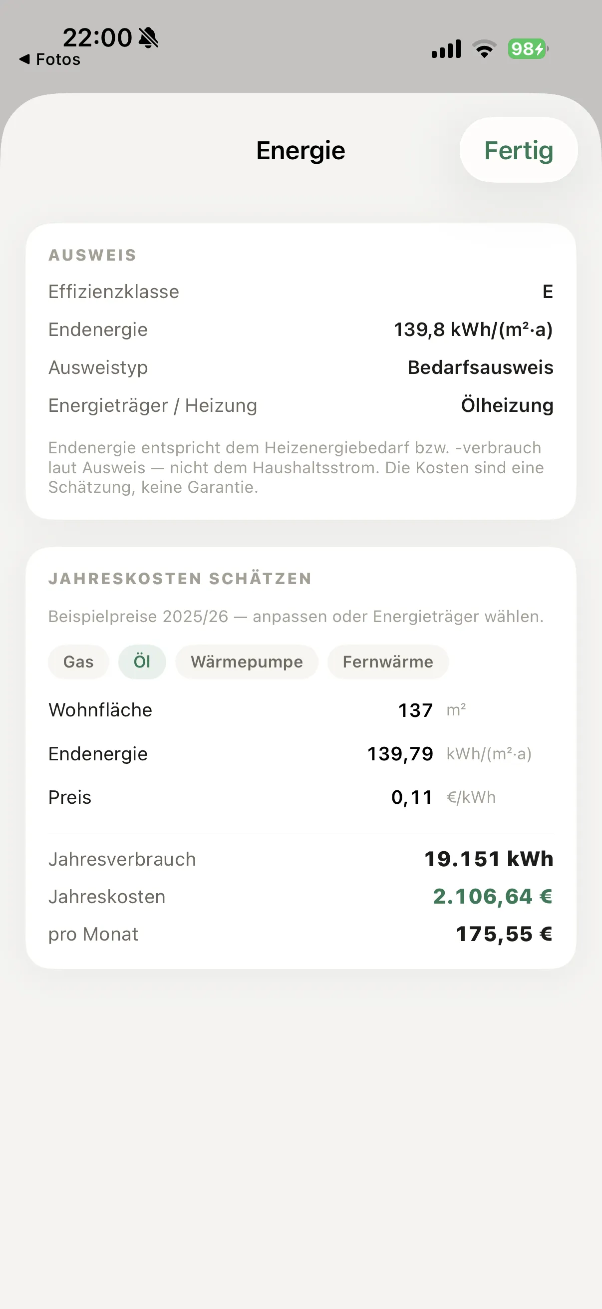 Energie in Immolike