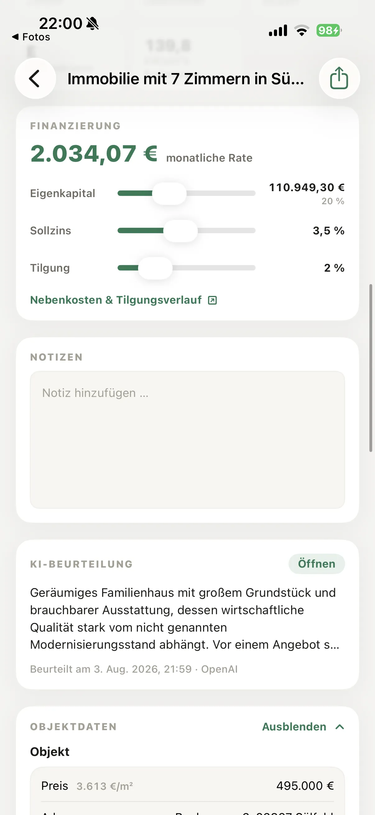 Finanzierung in Immolike