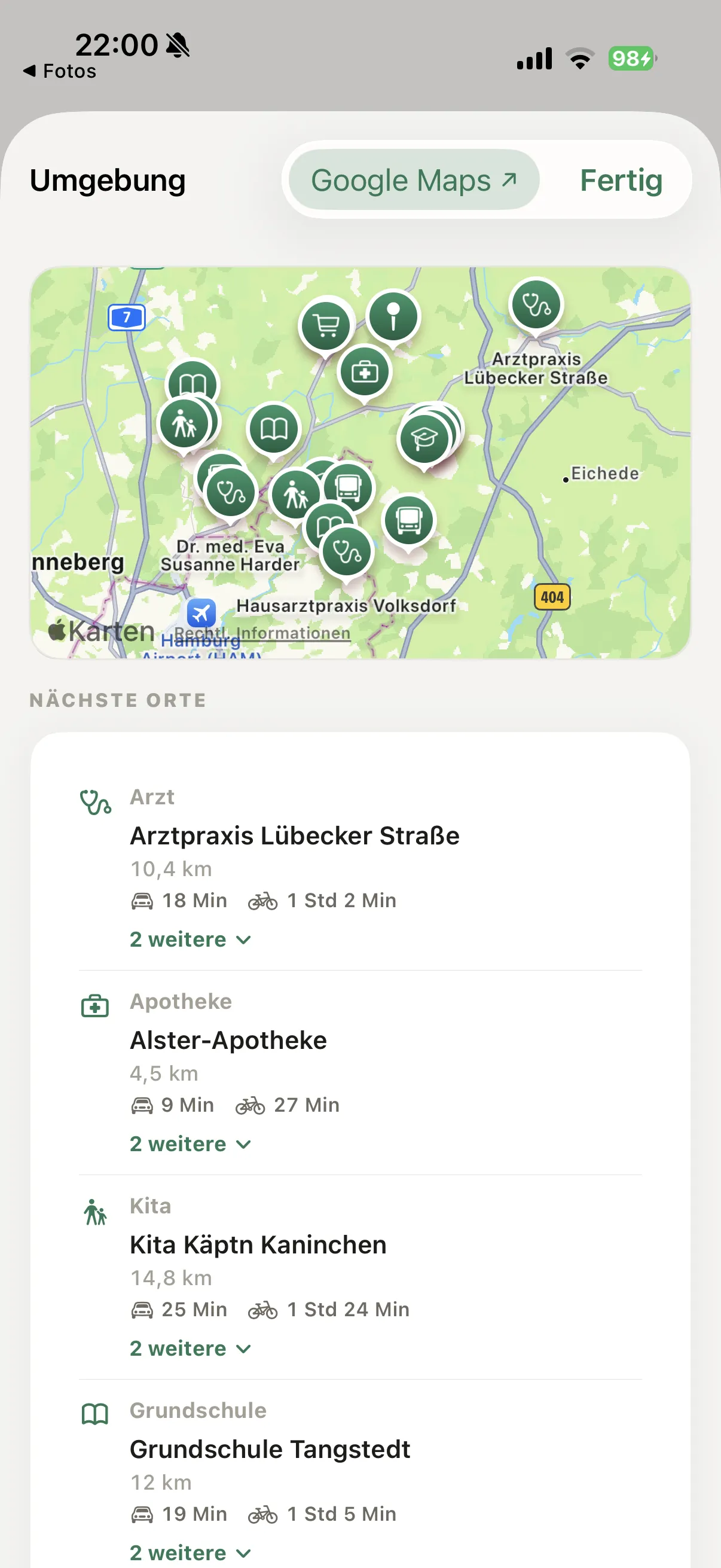 Umgebung in Immolike